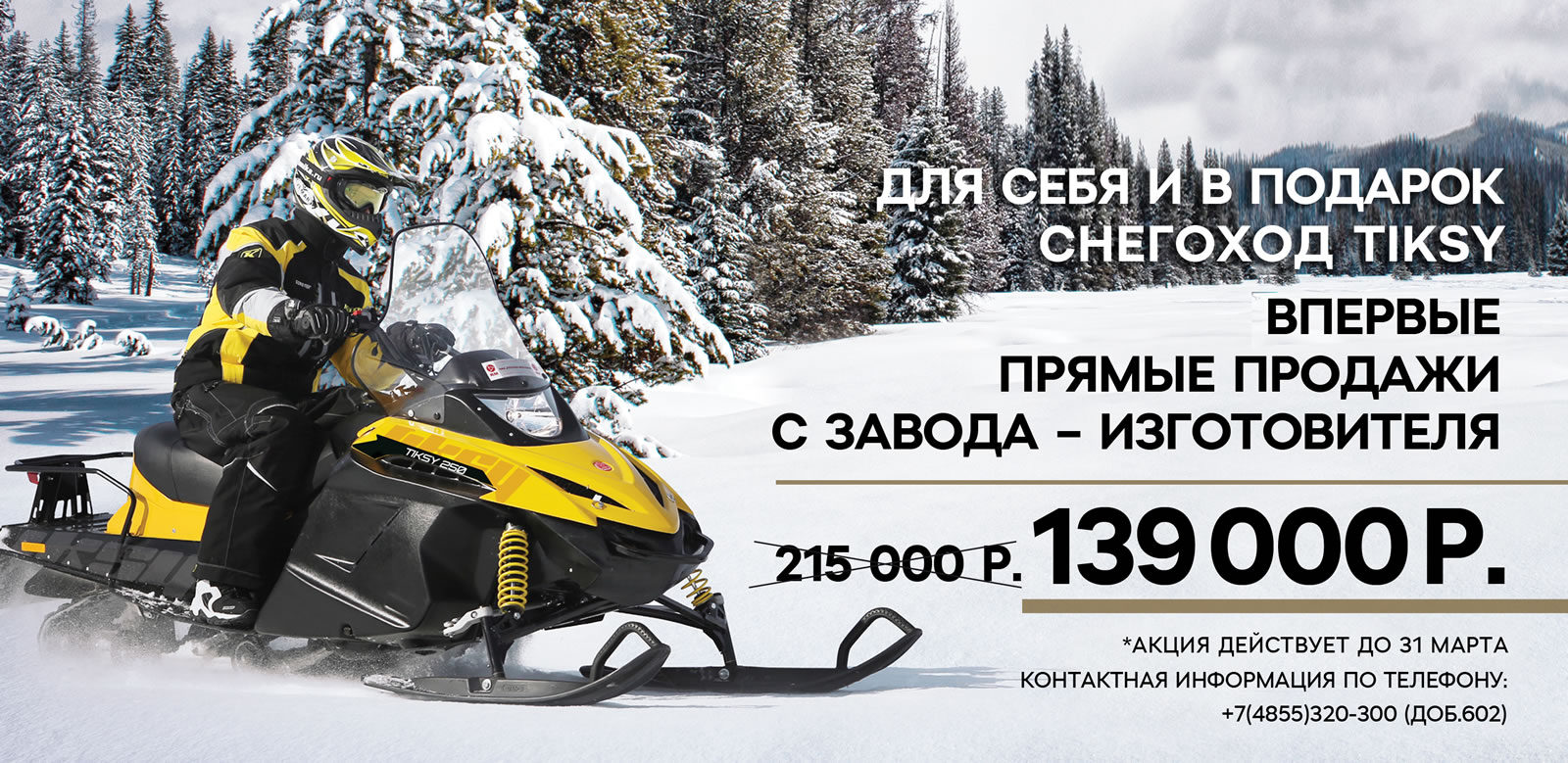 Снегоход TIKSY 250 Люкс