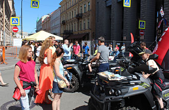 Экспозиция «Русской механики» на Манежной площади