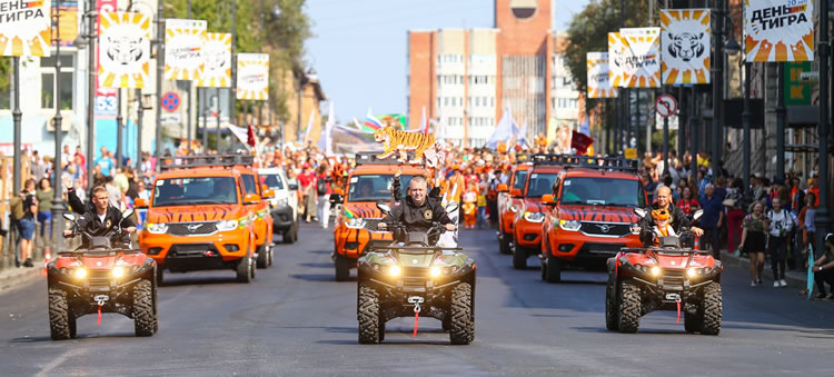 День тигра во Владивостоке: квадроциклы РМ возглавили колонну