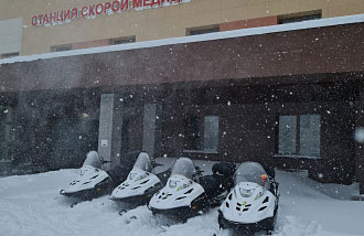 Снегоходы «Русской механики» спасают жителей Сахалина